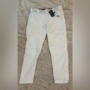 🔥 ⚾️ NEW $55 Under Armour Baseball Pants WHITE Boy's XL Youth